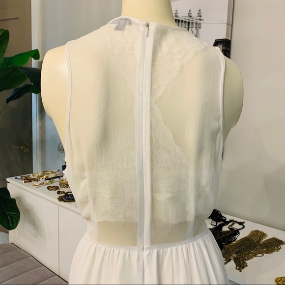 Topshop floral appliqué white dress size 8 - Picture 11 of 16